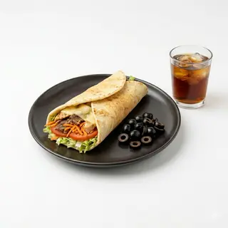 Menu Kebab normal con  Queso