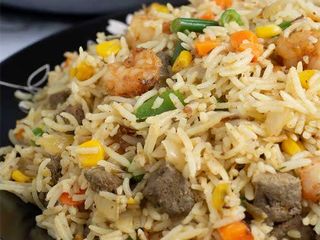 Coconut Rice With Goat Meat