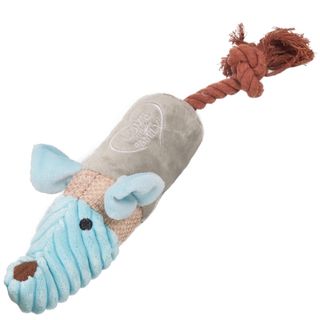 FLAMINGO Igračka za pse Shabby Chic Miš, s konopcem, 40cm (KOD FLA515999)