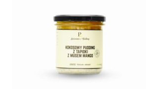 Kokosowy pudding z tapioki z musem mango