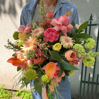 Bukiet pomarańczowy extra duży 