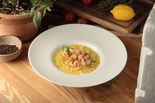 Risotto cu șofran și creveți