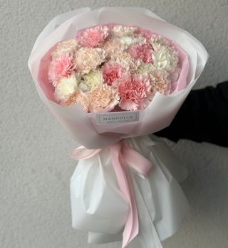 Bukiet z 25 pastelowych goździków