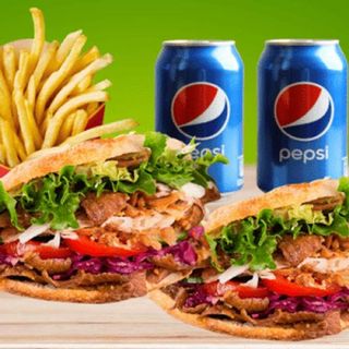 Menú pareja kebab (2 personas)