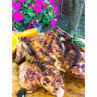 Whole Grilled Chicken With Steamed Matooke