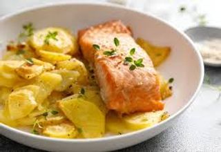 Salmón con patatas