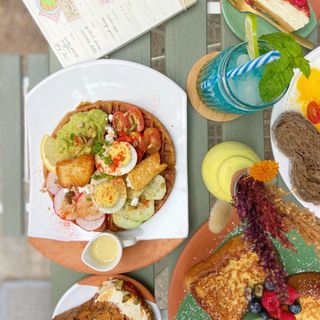 Sweet potato waffle 1ère avec crudités 