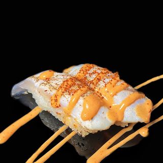 39. Suzuki flambé spicy