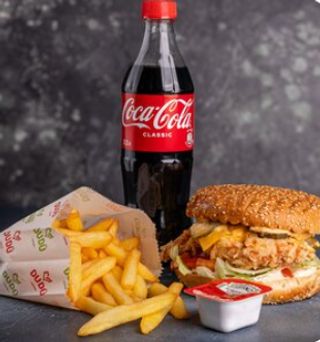 Комбо Куриный чизбургер 