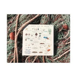 Le Ricette di Nina Melan - Pasta con le sarde 19x19cm