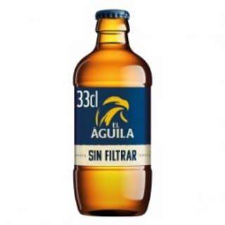 CERVEZA EL AGUILA "SIN FILTRAR"  botella 33CL