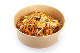 21A.  Spaghetti di soia con frutti di mare alla piastra