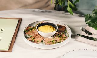 მოხარშული საქონლის ენა მდოგვით  250გრ