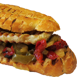 Peque de Llom amb Ceba i Pebrots