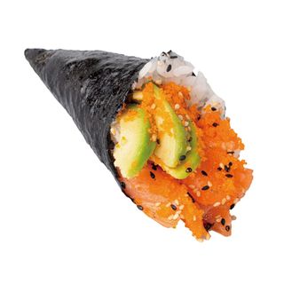Temaki de salmón con aguacate (1u)