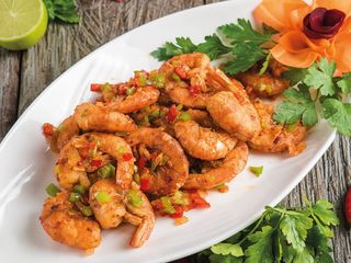 Креветки жареные