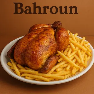 Un Poulet Rôti avec Frites 