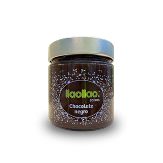 Salsa llaollao de chocolate negro en tarro de cristal (200 ml.)