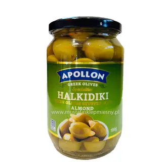 Zielone Oliwki Greckie z Migdałami 720g