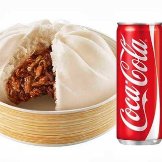1 PC STEAMED BUN PLUS 1 CAN  COCA COLA