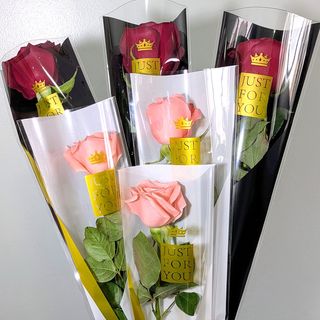 6 roses séparés