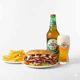 Menù panino kebab con 1 birra 66 cl