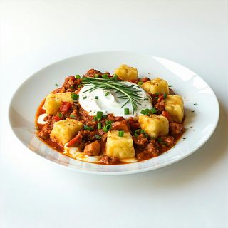 Bulz ciobanesc cu branza si smantana