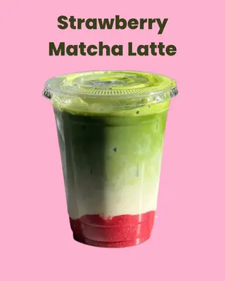 Strawberry Iced Matcha Latte