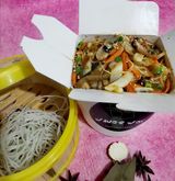 ბრინჯის თხელი ატრია ბოსტნეულით