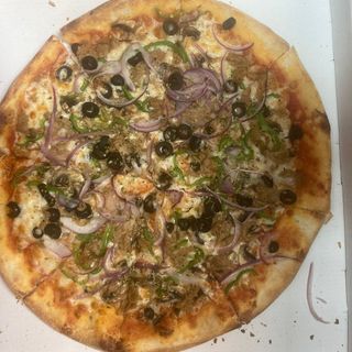 Pizza Vegetal Con Atún (33 Cm.)