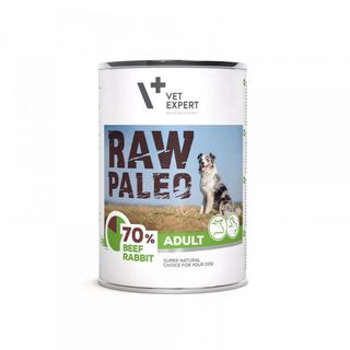 Conserva Raw Paleo Adult Dog Duo Protein, vita & iepure 400 g