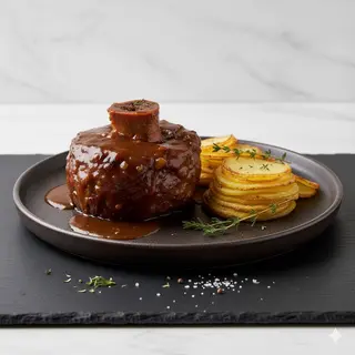 Rabo De Toro Con Patatas Laminadas