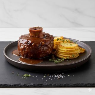 Rabo De Toro Con Patatas Laminadas