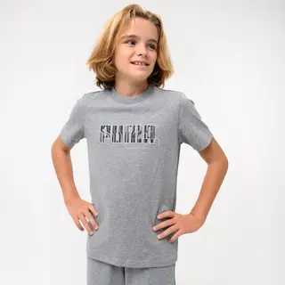 T-shirt de Educação Física em Algodão Criança Puma Estampado Cinzento - 176cm 15-16A