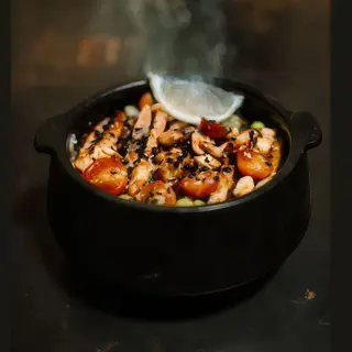 Flambe de pollo