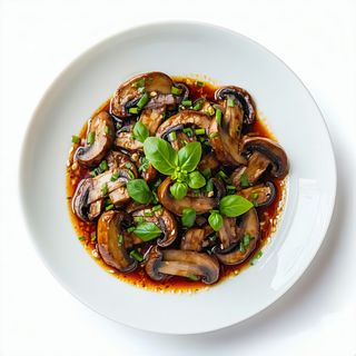 Olla caliente de setas salteadas