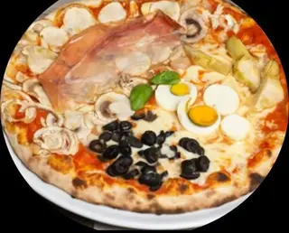 Pizza capricciosa + Coca-Cola Zero Lattina 330ml