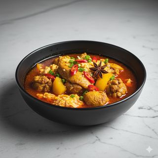 106 - Scodella di fuoco con tre gialli pollo 干锅三黄鸡