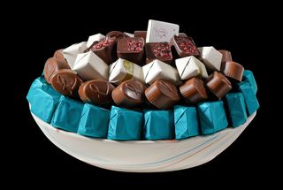 coupe en céramique marbrée