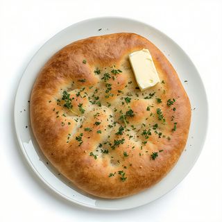 Пърленка с пресни билки и масло