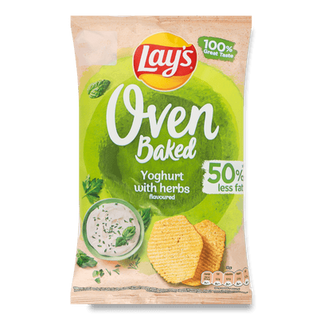 Чипси Lay's Oven Baked зі смаком йогурту з травами (110г)