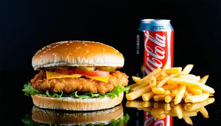 Menú hamburguesa de pollo