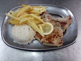 1 Costeleta de Porco grelhada