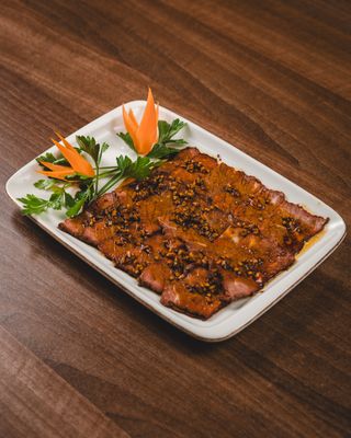 1. Hladni goveđi odrezak sa đumbirom i soja sosom