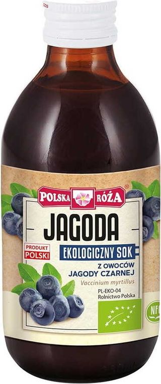 SOK Z OWOCÓW JAGODY CZARNEJ BIO 250 ml - POLSKA ROŻA