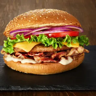Burger porc la grill