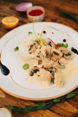 Курица с грибами в сливочном соусе 