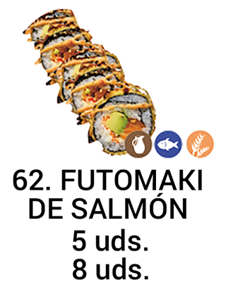 58. Futomaki De Salmón (8 Uds.)
