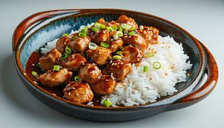Pui asiatic cu orez