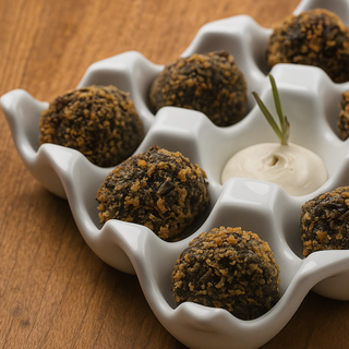 Croquetas melosas de chipirones en su tinta (8 Unid)